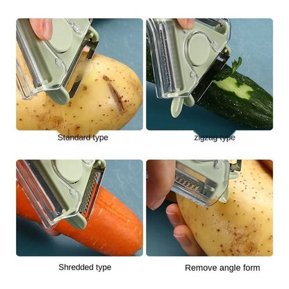 Pelador De Papas Frutas Y Verduras 3en1 Multiusos Ergonómico