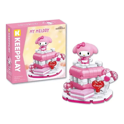 Set Bloques De Construcción Keeppley Hello Kitty Y Amigos 175 My Melody Strawberry Mousse 7928
