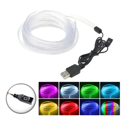 Hilo Neon Decorativo Usb Luz Rgb 2mt Interruptor Auto Tuning