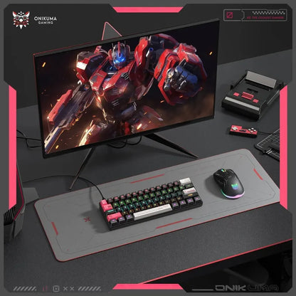 Teclado Mecanico Onikuma G55 Rgb Gaming Negro Inglés Us