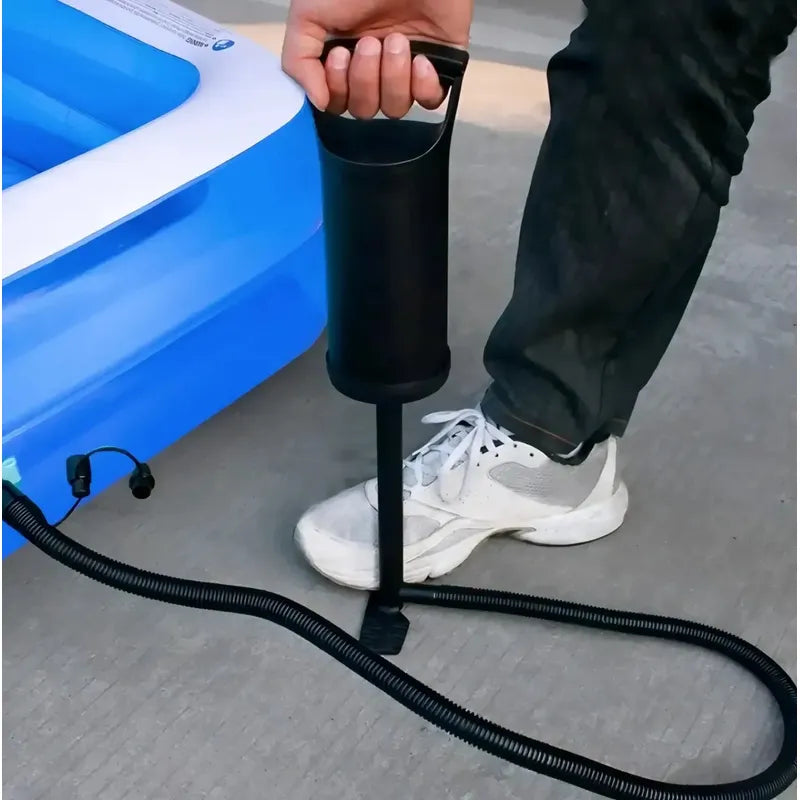 Bombín Inflador Manual Con 3 Válvulas Colchón Piscina Globos Negro Ht-108
