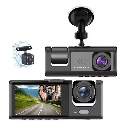 Dash Cam Doble Lente Para Auto Fhd 1080p + Cámara Retroceso
