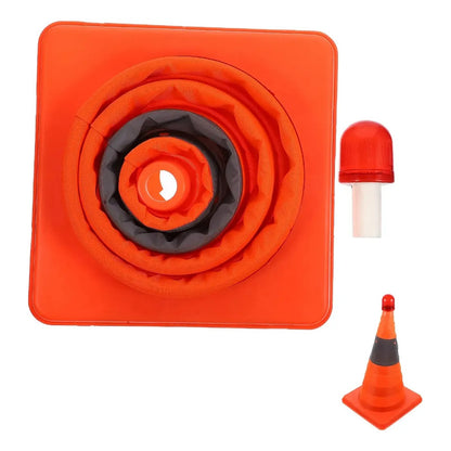 X2 Cono Emergencia Retractil Reflectante Con Luz Led 40cm X2 Naranja 53711