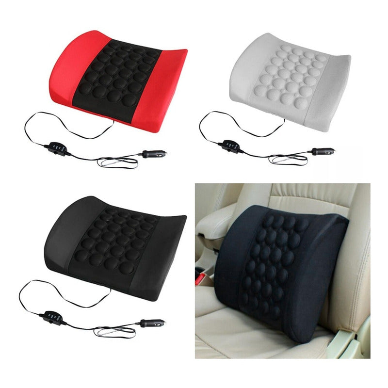 Cojín Lumbar Masajeador Respaldo Ergonómico Almohada Espalda