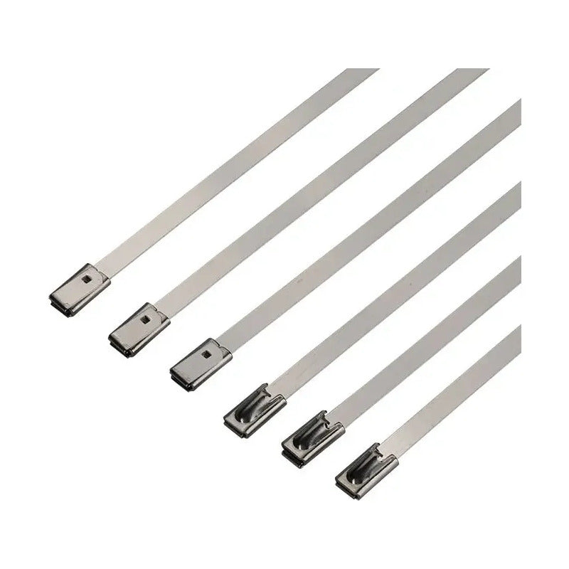 X5 Amarras Metalica Acero 304 Abrazadera 4.6x350mm Bridas Plateado 52715