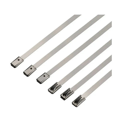 X5 Amarras Metalica Acero 304 Abrazadera 4.6x350mm Bridas Plateado 52715