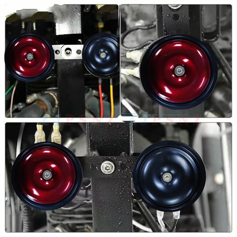 X2 Bocina Plato Eléctrica 12v Auto Moto Scooter Universa/r&c