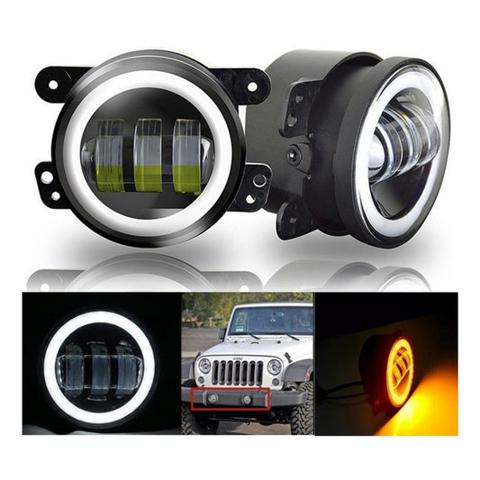 X2 Foco Neblinero Led Luz Antiniebla 4 Pulgadas Ojo De Angel