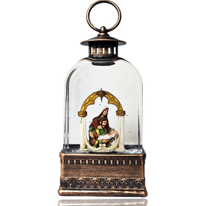 Farol Navideño Con Luz Led Música Lámpara Navidad Pesebre