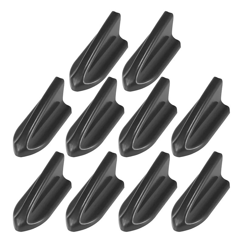 X10 Mini Aletas De Tiburón Difusor Techo Capot Auto Tunning Negro Y196h