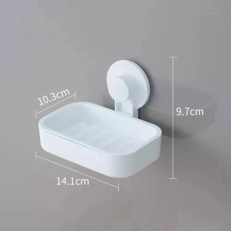 Jabonera Con Ventosa Fuerte Soporte De Pared Para Jabón Blanco 30132