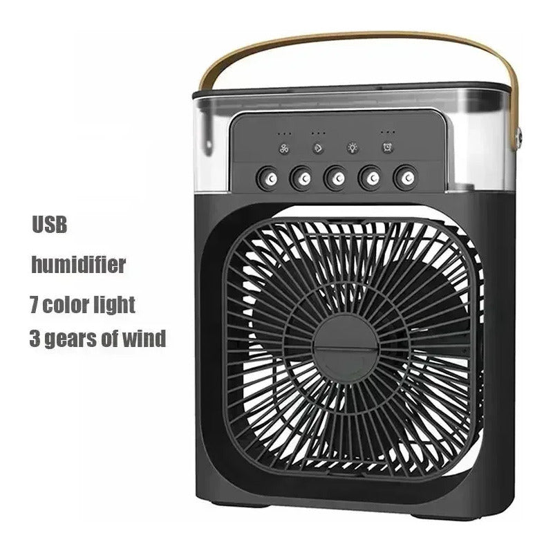 Ventilador 3en1 Humidificador Aromatizante Cn Luz Aire Frío