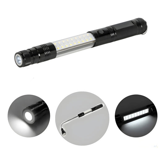 Linterna Led Telescópica Magnética Cabezal Flexible Luckybuy Linterna Negro Luz Blanco