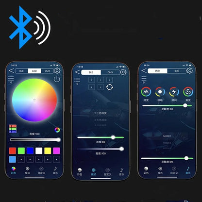 Hilo Led Tablero Luz Rgb Arcoiris Usb +bluetooth Control