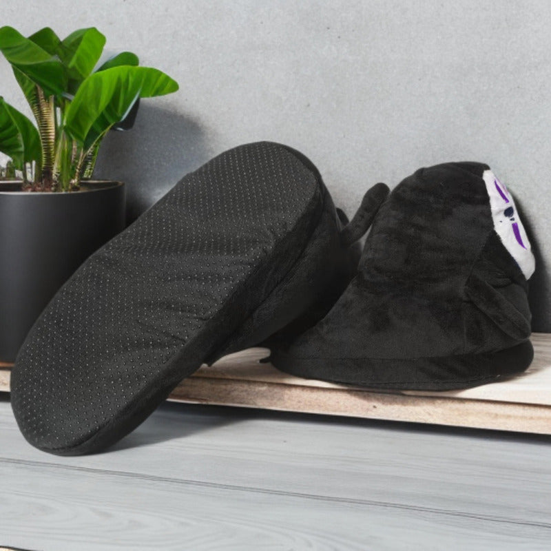 Pantuflas Abiertas Acolchadas Kaonashi Talla 36-41 Kawaii Negro Único