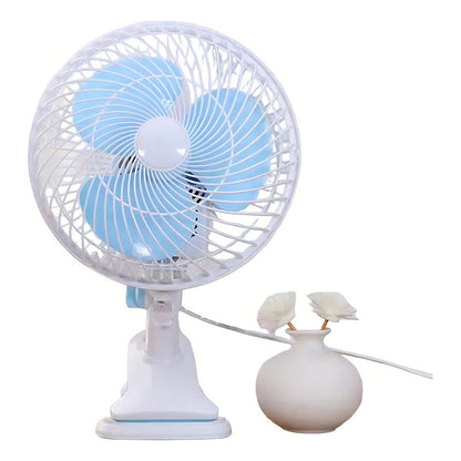 Mini Ventilador C/ Clip Breeze Fan 180mm Eléctrico Giratorio Cantidad De Aspas 3 Color De La Estructura Blanco Color De Las Aspas Turquesa Diámetro 18 Cm Frecuencia 50 Material De Las Aspas Plástico