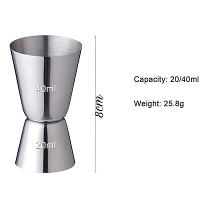 Set Coctelera Con Filtro 550ml + Jigger Medidor 20/40ml