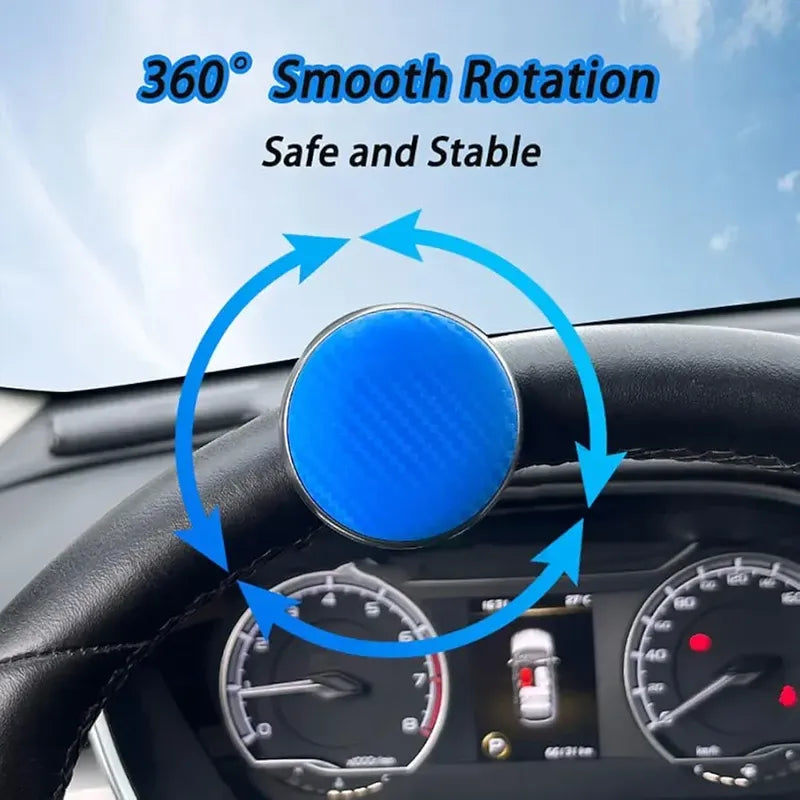 Perilla Giratoria 360 Pomo Universal Para Volante Seguridad Negro Fibra 14236