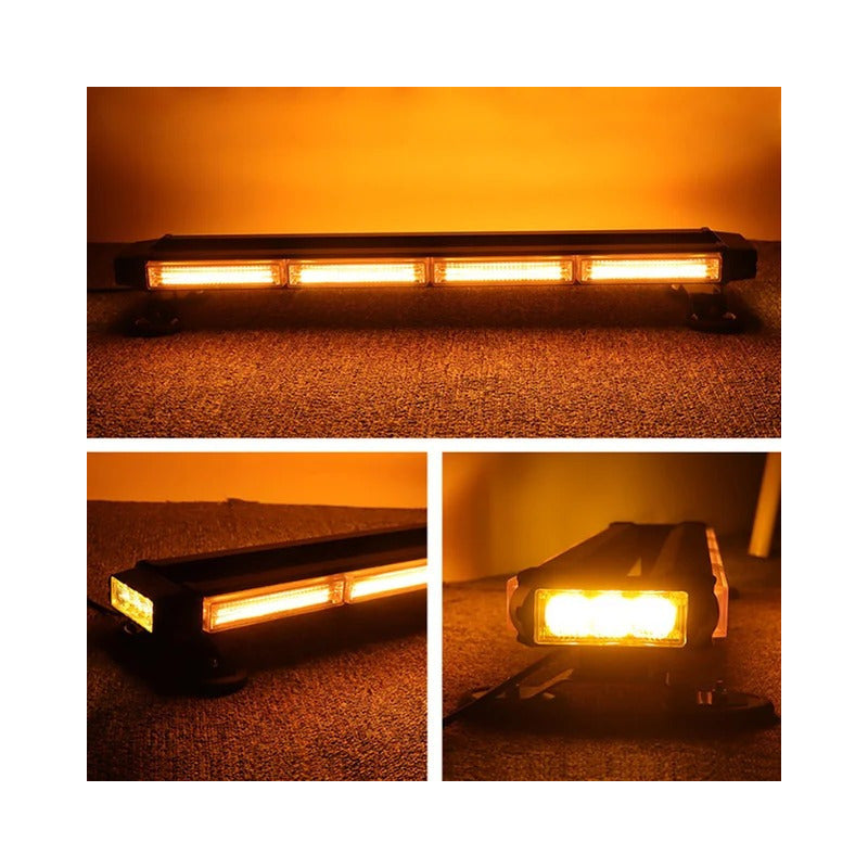 Baliza Led Techo Destellante Ámbar Estrobo Auto 12v Imán 65c