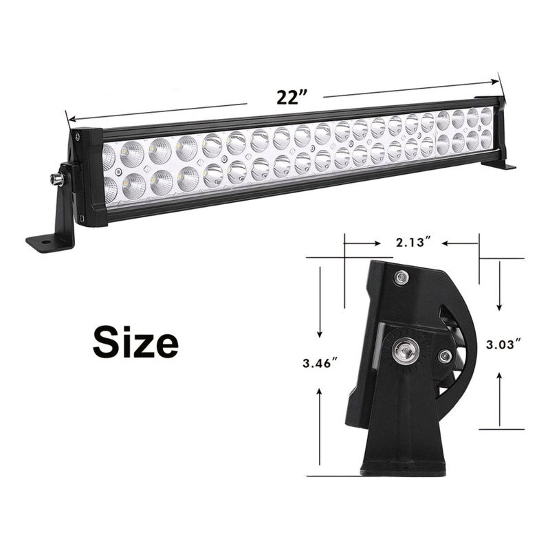 Barra Neblinero Led Bicolor Blanco-ambar Destellante 120w