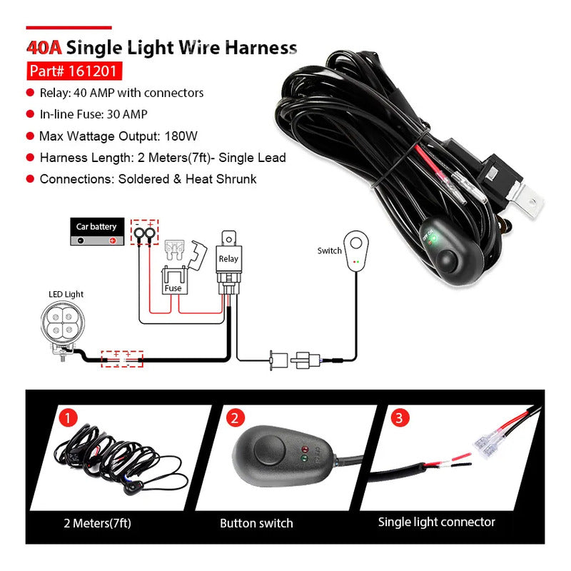 Kit Cableado Para Barra Led Con Control Remoto Estroboscópic