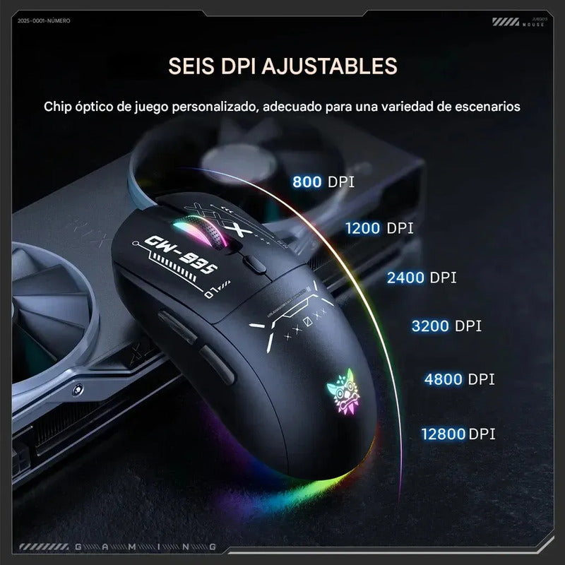 Mouse Inalámbrico Onikuma Cw935 Bluetooth Mouse Gamer Cw935 Black
