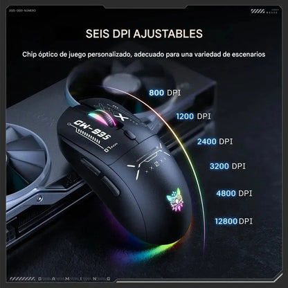 Mouse Inalámbrico Onikuma Cw935 Bluetooth Mouse Gamer Cw935 Black