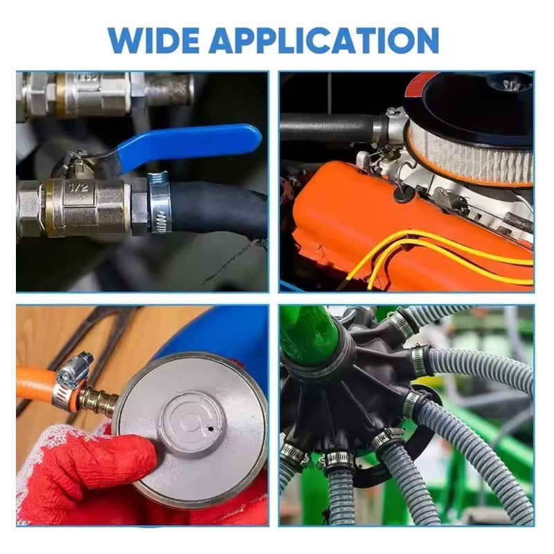 X60 Abrazadera Metálica Ajustable Manguera 7medidas 8-38mm