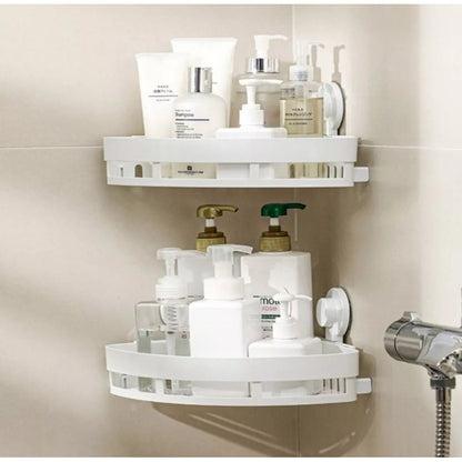 Organizador De Baño Esquinero Colgante Sopapa Bathlux Color Blanco