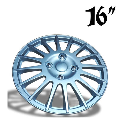 Set X4 Tapa Rueda Aro 16 Cromada Designer Tapa 16  Auto /r&c