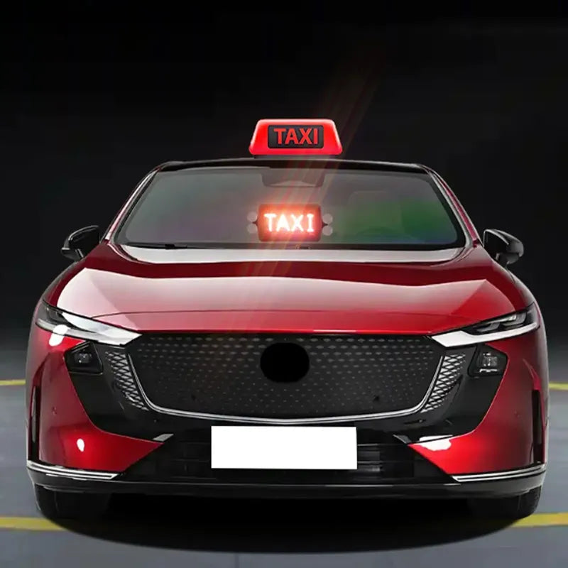 Letrero Luz Led Taxi Bicolor Con Ventosa Conexión Cenicero Rojo/verde 13303