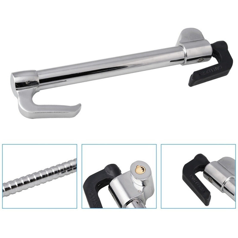 Traba Volante Y Pedal Antirrobo + Llave Cq-legend 2003 Metal