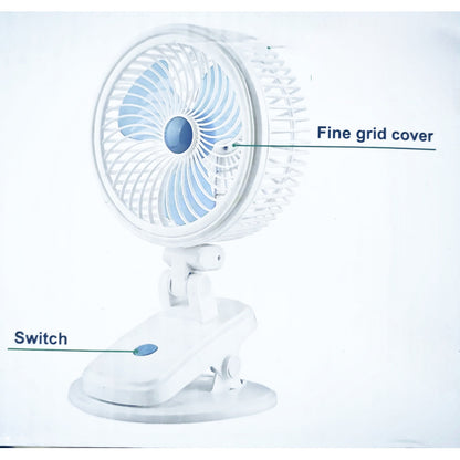 Ventilador Usb Con Clip Funcion Auto Escritorio / Pinza Ryc