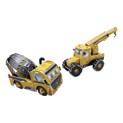 Puzzle 3d - Máquinas De Construcción Mini Rompecabeza 3d