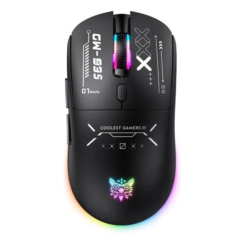 Mouse Gamer Onikuma Cw935 Inalambrico Y Cable 12800dpi +luz Negro Cw935