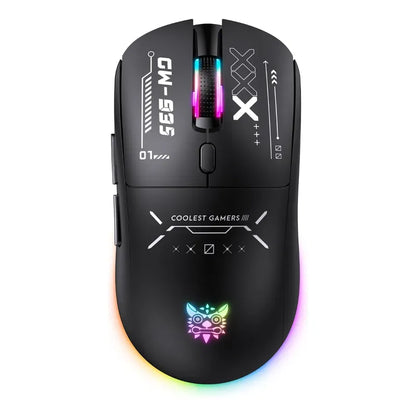 Mouse Gamer Onikuma Cw935 Inalambrico Y Cable 12800dpi +luz Negro Cw935