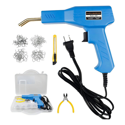 Máquina Pistola De Soldar Plástico Caliente + Accesorios 50w Color Azul