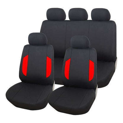Set Funda Cubre Asiento Auto Universal Negro Entero 9pcs
