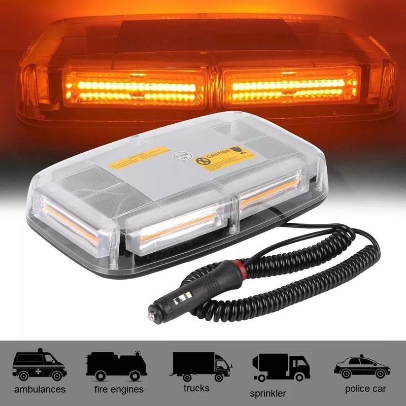 Baliza De Techo Auto Destellante 12-24v Estrobo Con Iman /r&