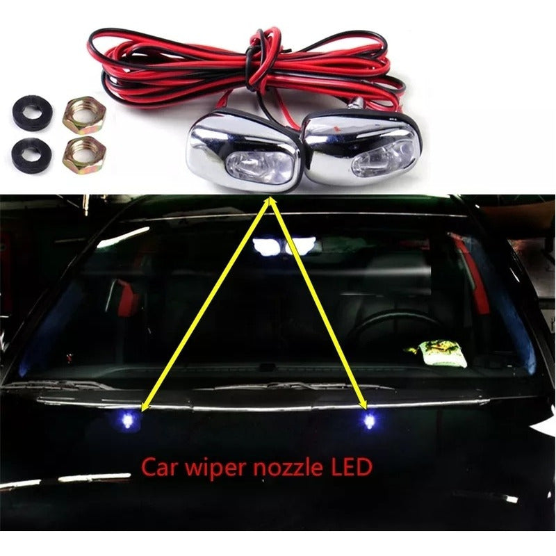 X2 Sapitos Limpiaparabrisa Con Luz Rgb Auto Tuning Universal