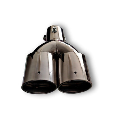 Cola De Escape Doble Cromada Tuning Universal Auto ,/ryc