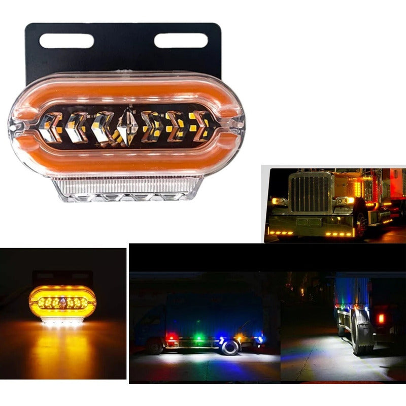 Luz Led Trocha Bicolor Luz Lateral Led Advertencia 24v /ryc