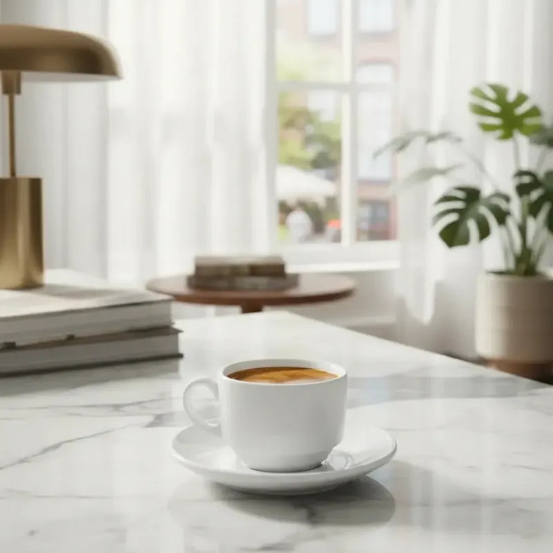 X6 Tazas Espresso De Cerámica Con Platillo 90 Ml Desaayuno Blanco Taza Espresso Apilable Loza