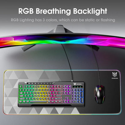 Teclado Gamer Onikuma G32 104 Teclas Con Luz Rgb Con Cable Negro G32 Inglés Us