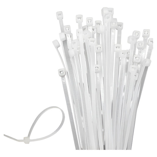 Amarras Kmt Tools 4.8x200mm Tamaño 20cm X 4.8mm Color Blanco Por 100 Unidades