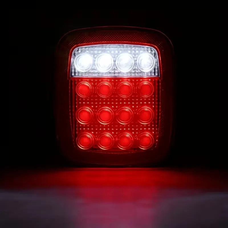 X2 Foco Trasero Led 12v Auto Camión Carro Arrastre Universal Ambos Lados Rojo Blanco 30101