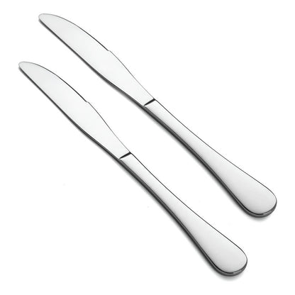 X2 Cuchillo Mesa Acero Inoxidable 19.8cm Carne Fruta Postre Color Plateado