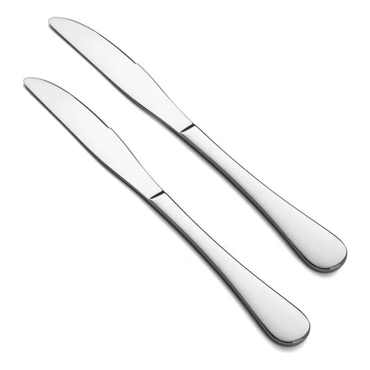 X2 Cuchillo Mesa Acero Inoxidable 19.8cm Carne Fruta Postre Color Plateado