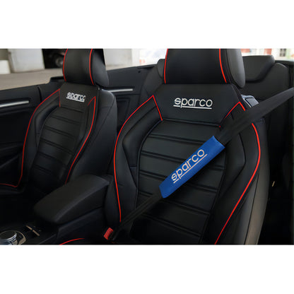 Cubre Cinturon Auto Sparco Universal 100% Poliester - Sp Color Azul