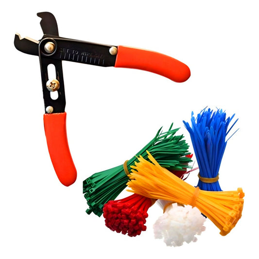 Set 150 Amarras Plásticas 2.5x100mm + Cortador Pela Cable